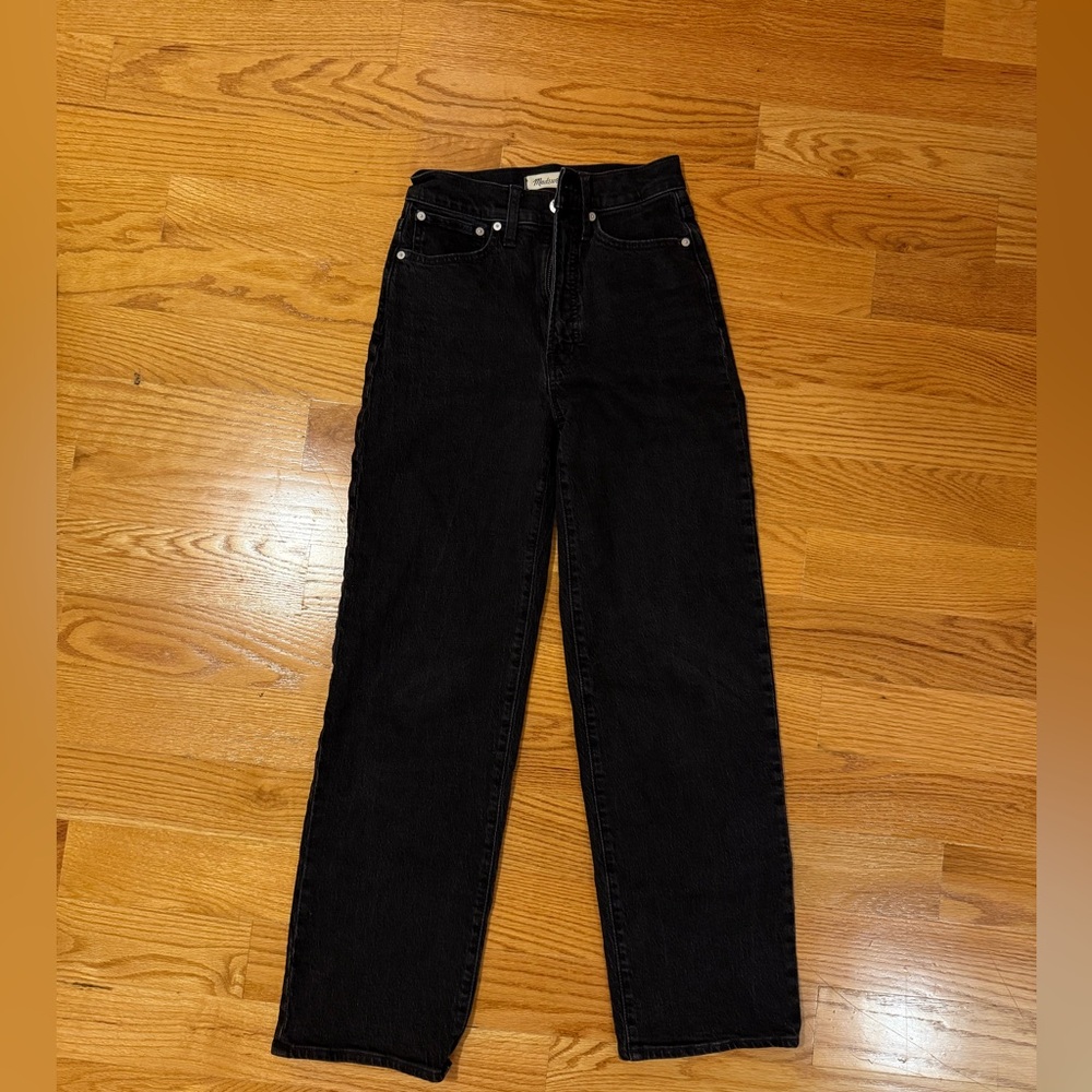 Madewell- the perfect vintage wide leg jean in black